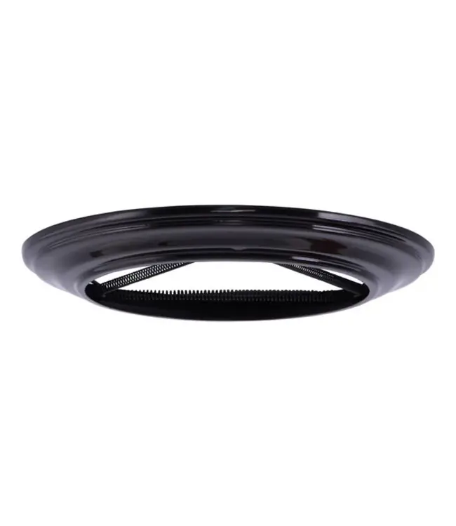 Rozet Plafond/Wand Ø120mm Zwart 40mm rand