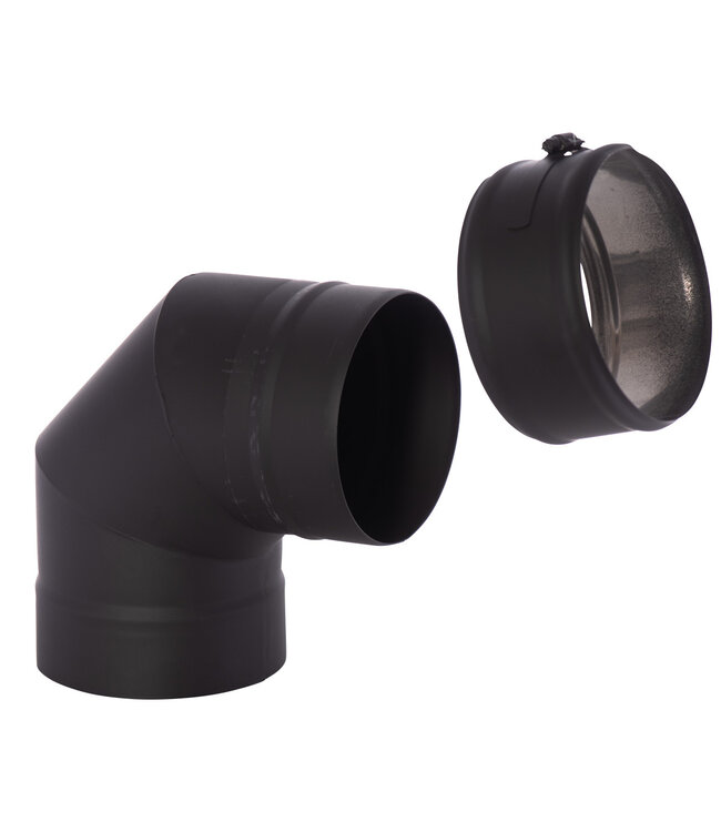 Fumio Bocht 90° Zwart 1mm 150mm