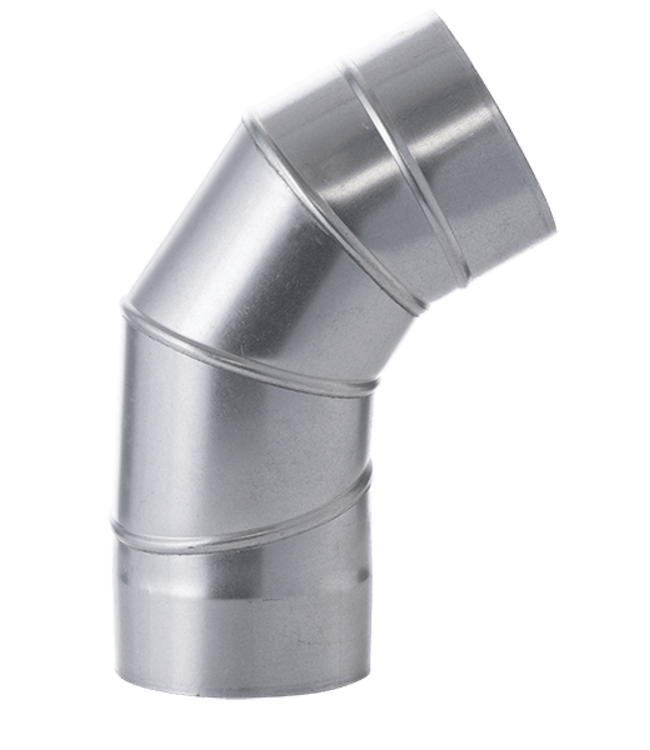 Fumio Gegalvaniseerde Bocht 90°   Ø100mm 0,5mm