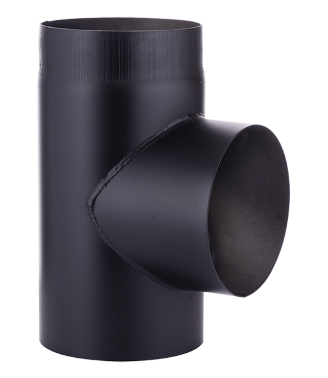 Fumio T-stuk 90° Ø180  2mm zwart