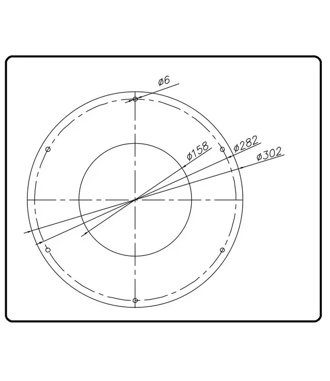 Fumio Rozet Ø150 Zwart 1mm