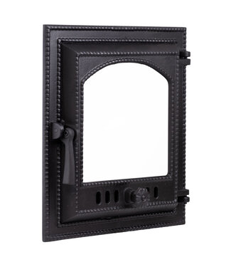 Ovendeur vierkant gietijzer 37x37 met glas Ovendeur vierkant gietijzer 37x37 met glas