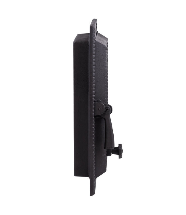 Ovendeur vierkant gietijzer 37x37 met glas