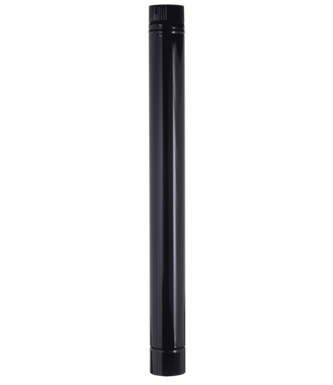 Fumio Kachelpijp 1000mm Emaille Zwart 0.5mm (100mm)