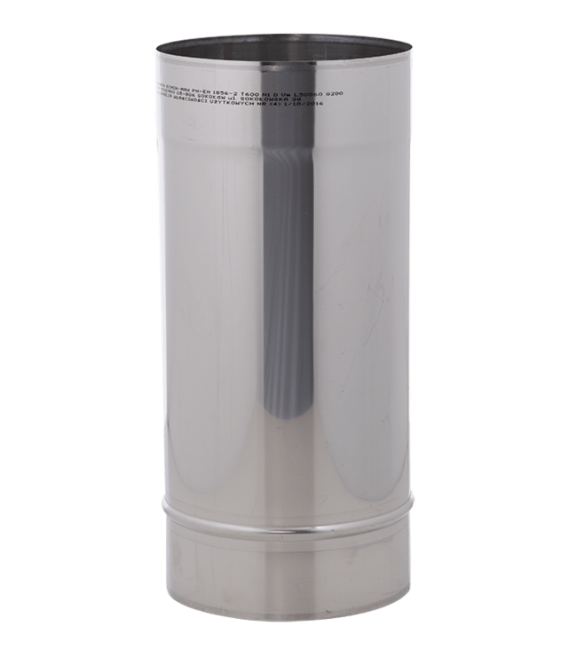 Fumio kachelpijp RVS Ø130mm 500mm