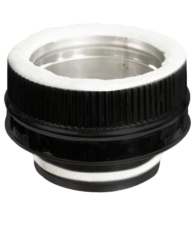 Fumio Verloop 120mm. enkelwandig naar dubbelwandig 150/200 Zwart