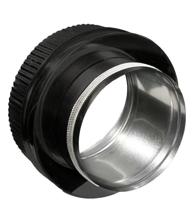 Fumio Verloop 120mm. enkelwandig naar dubbelwandig 150/200 Zwart