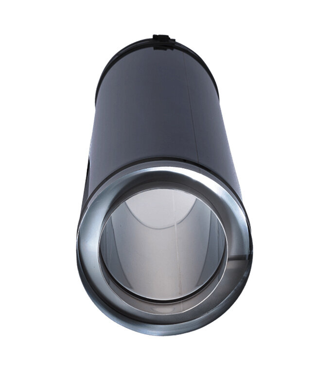 Fumio Kachelpijp 500mm dubbelwandig Ø200/Ø150mm 0,5mm RVS Zwart