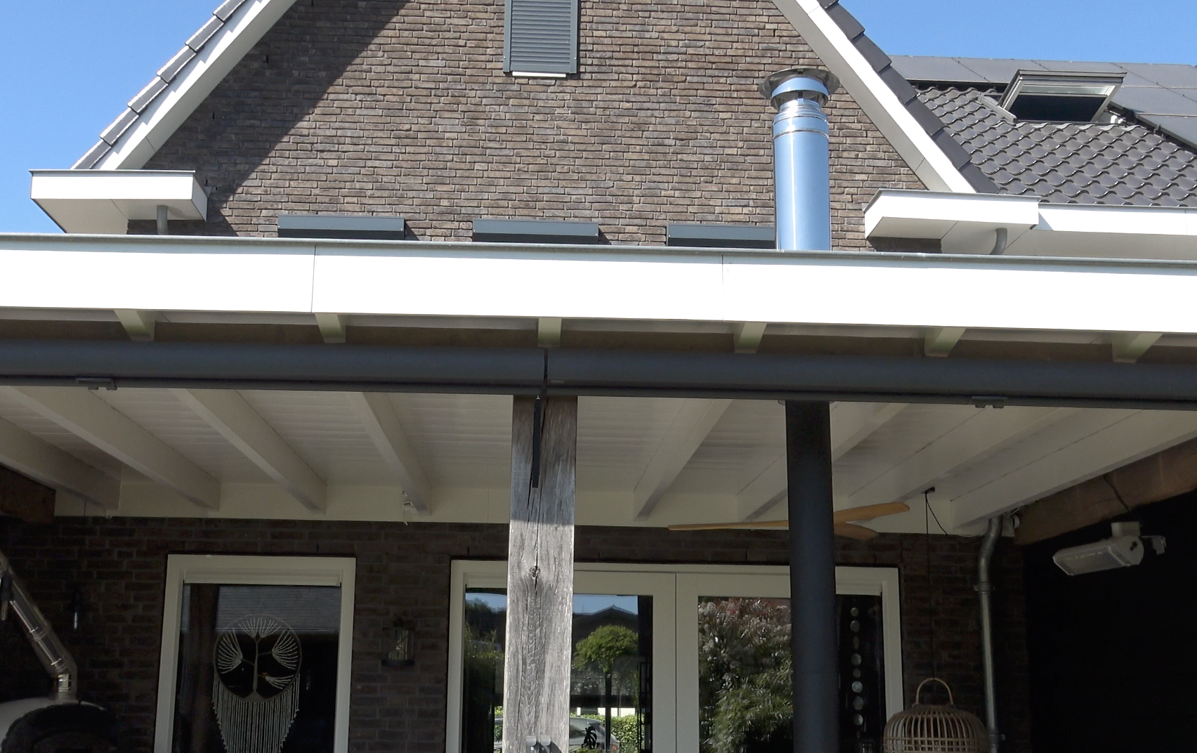 Dakdoorvoer maken kachelpijp