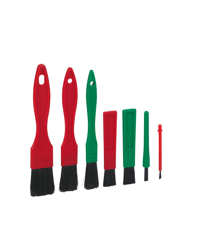 Vikan Set di pennelli, 7 pezzi in differenti misure, 140 mm, Morbido