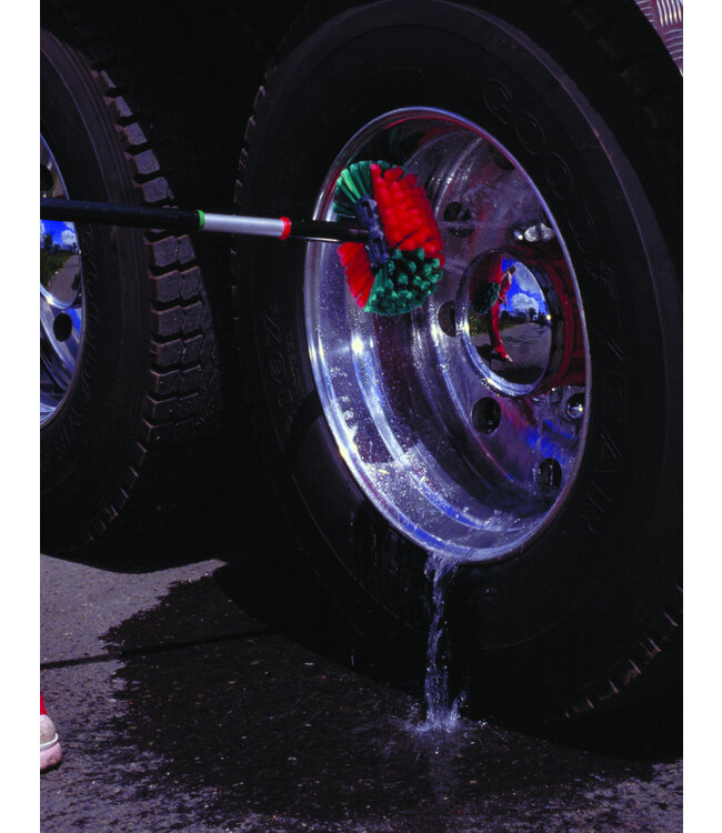 Vikan Scovolo per cerchioni con passaggio acqua, 228 mm, Morbido/Sfrangiato, Nero