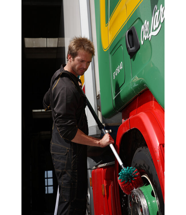 Vikan Felgenbürste mit Wasserdurchlauf, 228 mm, Weich/gesplisst, Schwarz