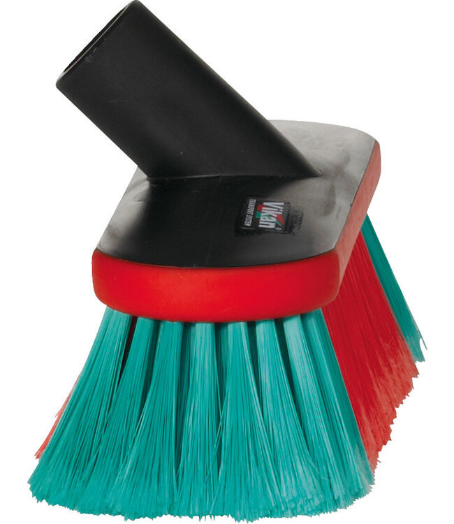 Vikan Autobürste, mit Wasserdurchlauf, 225 mm, Weich/gesplisst, Schwarz