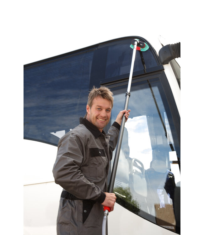 Vikan Autobürste mit Wasserdurchlauf und Drehgelenk, 250 mm, Weich/gesplisst, Schwarz