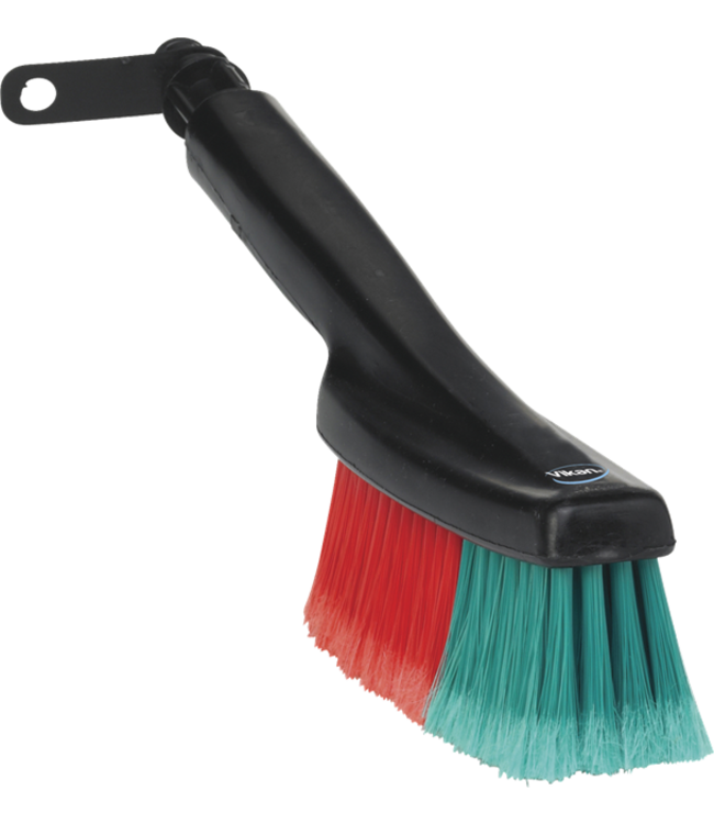 Vikan Spazzola con passaggio acqua (C), 360 mm, Morbido/Sfrangiato, Nero