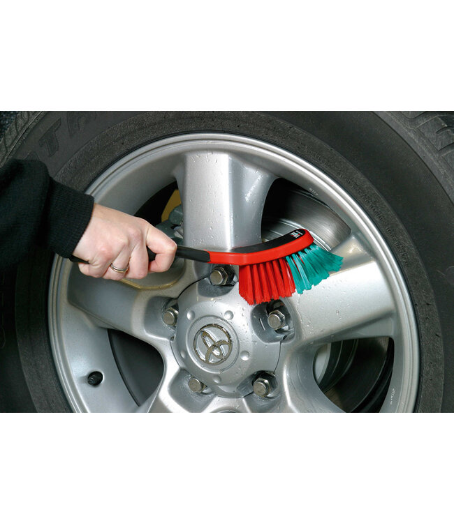 Vikan Spazzola multiuso/scovolo per cerchioni, 310 mm, Morbido/Sfrangiato, Nero