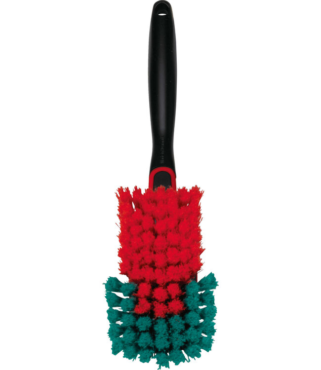 Vikan Spazzola multiuso/scovolo per cerchioni, 310 mm, Morbido/Sfrangiato, Nero