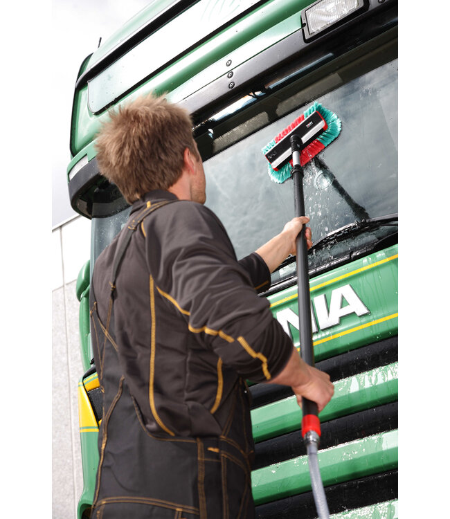 Vikan High/Low, Autowaschbürste mit Wasserdurchlauf, 275 mm, Weich/gesplisst, Schwarz