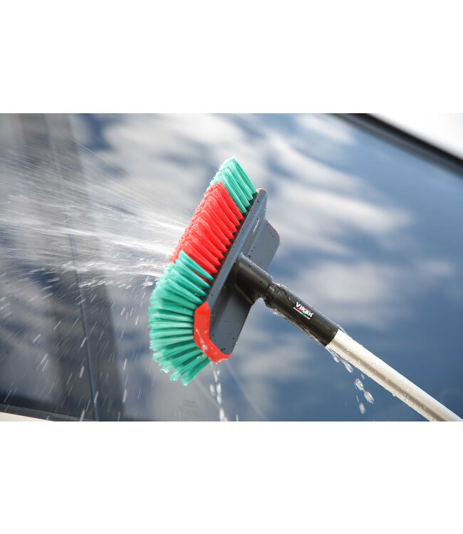 Vikan High/Low, Autowaschbürste mit Wasserdurchlauf, 275 mm, Weich/gesplisst, Schwarz