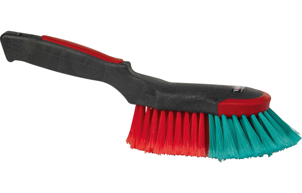 Vikan Handbürste mit kurzem Stiel, 320 mm, 320 mm, Weich/gesplisst, Schwarz