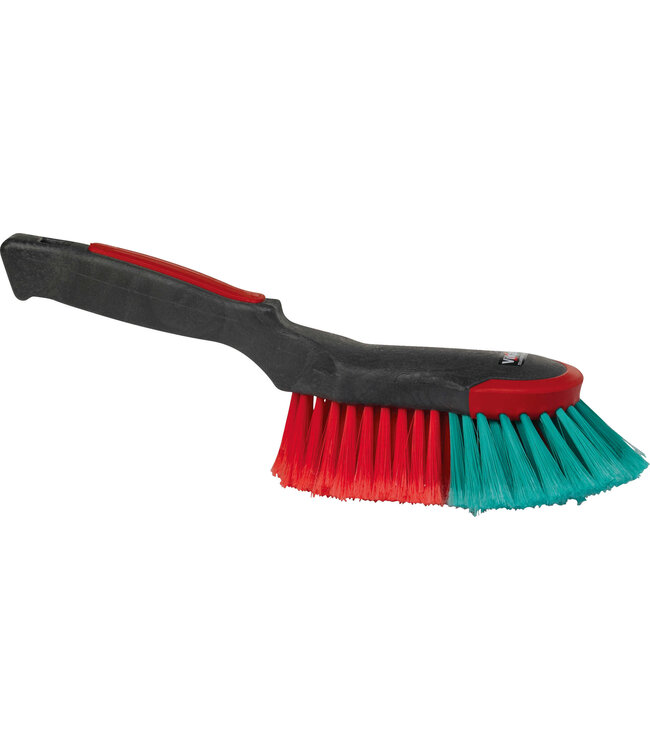 Vikan Brosse à main ergonomique, 320 mm, Souple/fleuré, Noir