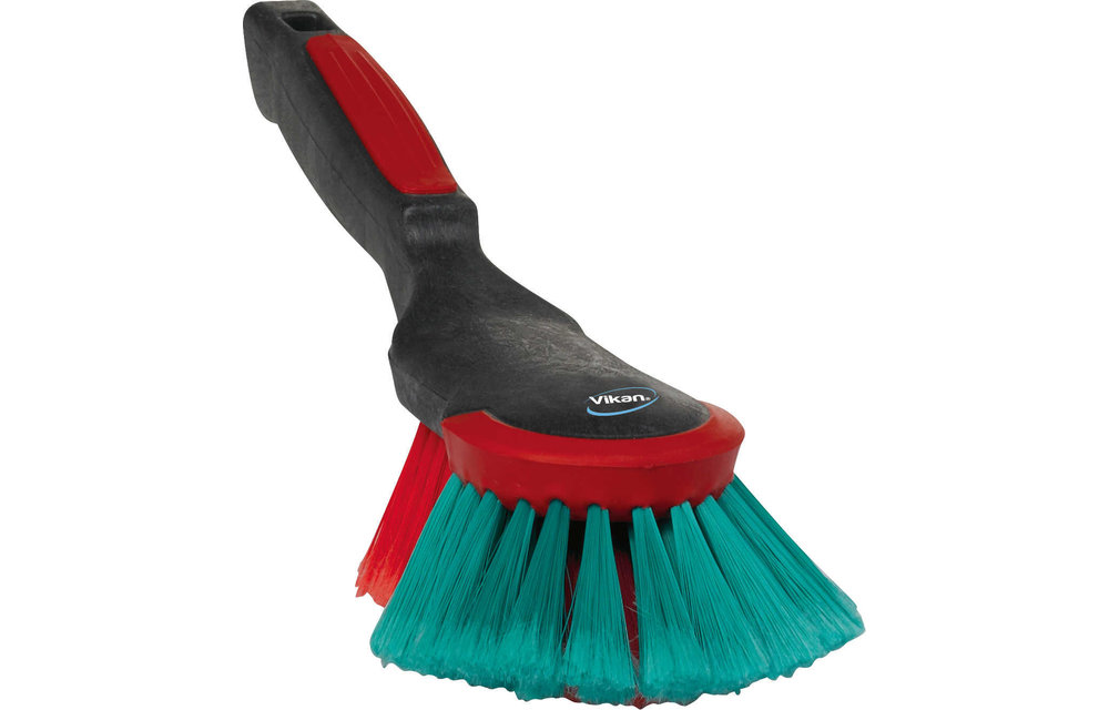 Vikan Handbürste mit kurzem Stiel, 320 mm, 320 mm, Weich/gesplisst, Schwarz