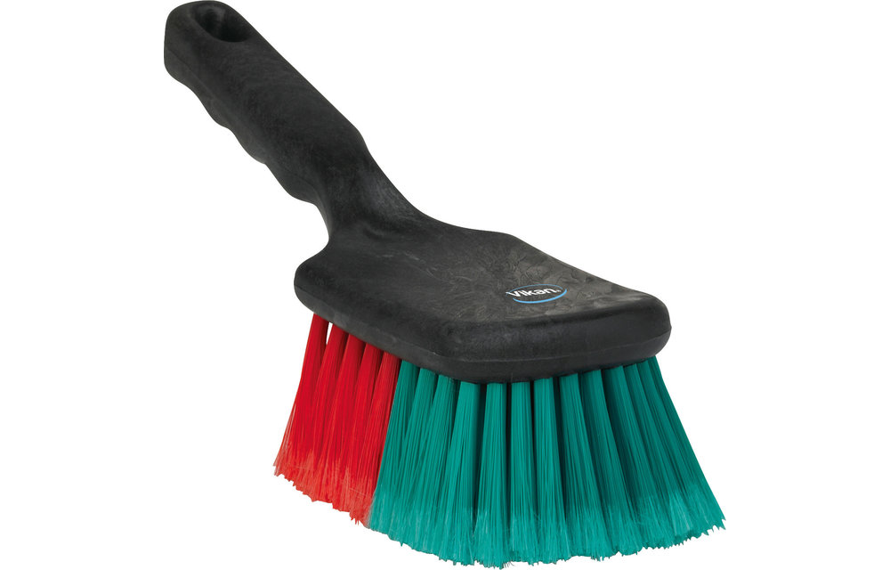 Vikan Autobürste mit kurzem Stiel, 280 mm, 275 mm, Weich/gesplisst, Schwarz