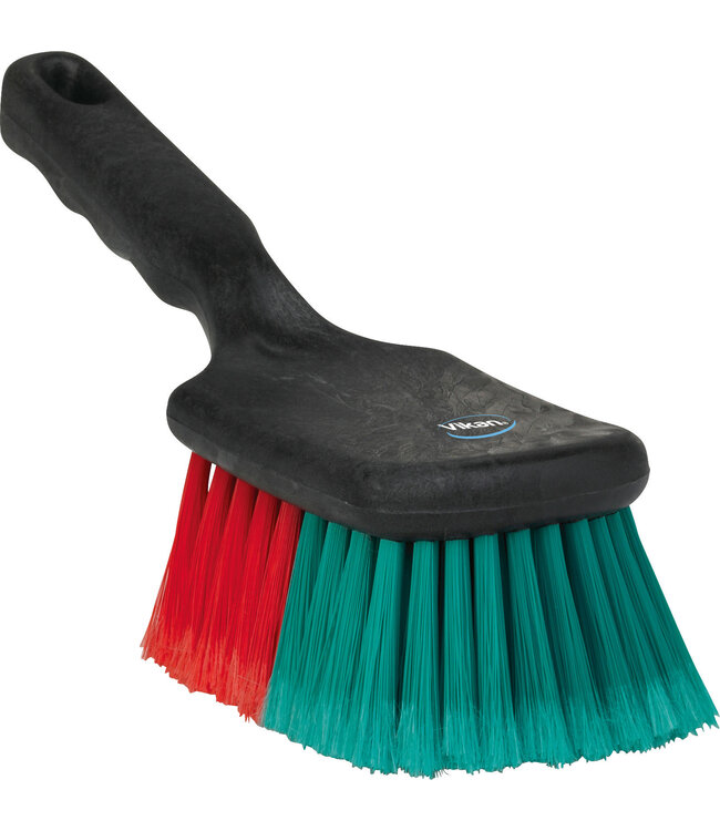 Vikan Spazzola auto con manico corto, 275 mm, Morbido/Sfrangiato, Nero