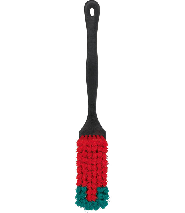 Vikan Brosse à manche long, 420 mm, Souple/fleuré, Noir