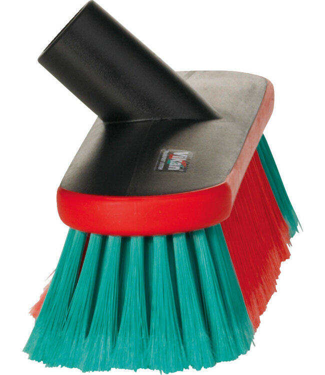 Vikan Autowaschbürste mit Wasserdurchlauf, 270 mm, Weich/gesplisst, Schwarz
