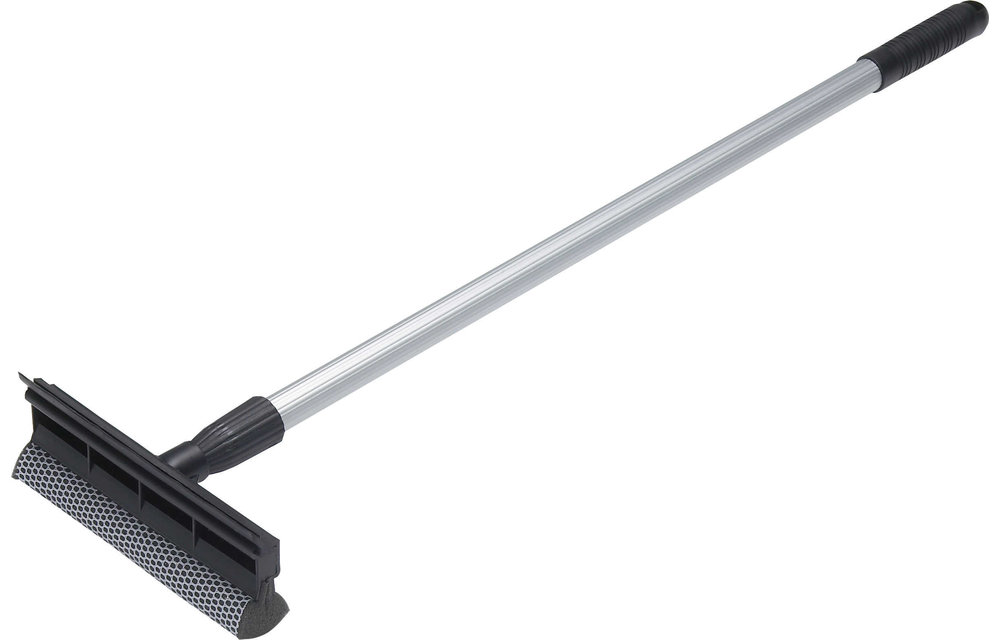Vikan Scheibenschaber mit Schwamm & Teleskopstiel, 710 , 710 mm, Schwarz