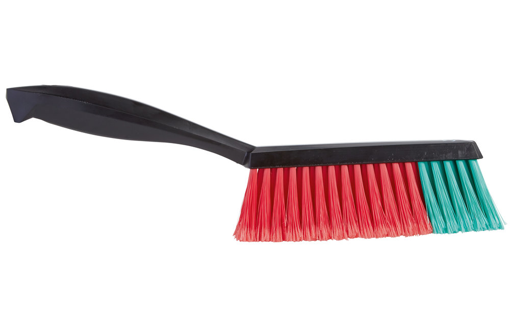 Vikan Handbürste mit kurzem Stiel, 330 mm, Weich, Schwarz