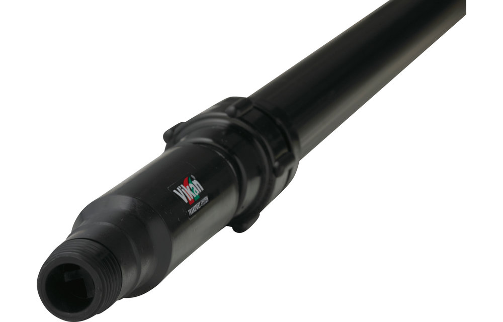 Vikan Teleskopstiel, Wasserdurchlauf, Q-Kupplung (Q), 1600 - 2780 mm, Ø31 mm, Schwarz