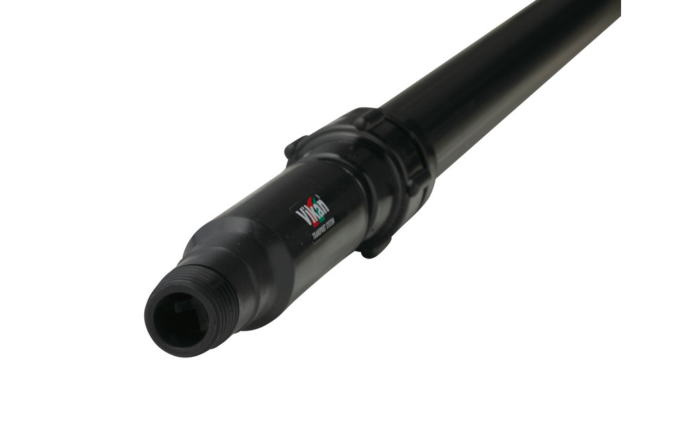 Vikan Teleskopstiel m. Wasserdurchlauf, Klick, Alu (C), 1600 - 2780 mm, Ø31 mm, Schwarz