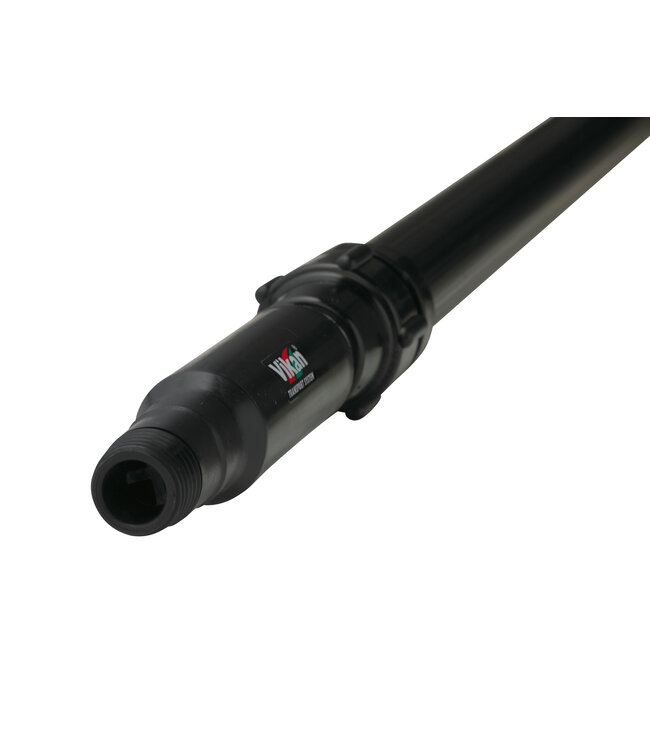Vikan Teleskopstiel mit Wasserdurchlauf, Klick-Kupplung, Aluminium (C), 1600 - 2780 mm, Ø32 mm, Schwarz