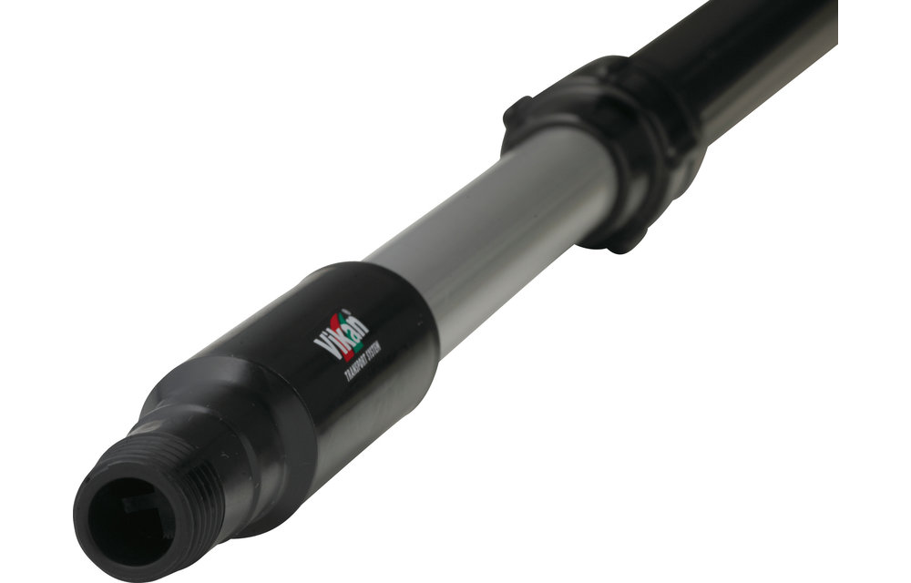 Vikan Teleskopstiel, Wasserdurchlauf, Q-Kupplung, Alu, 1060-1600 mm, Ø32 mm, Schwarz