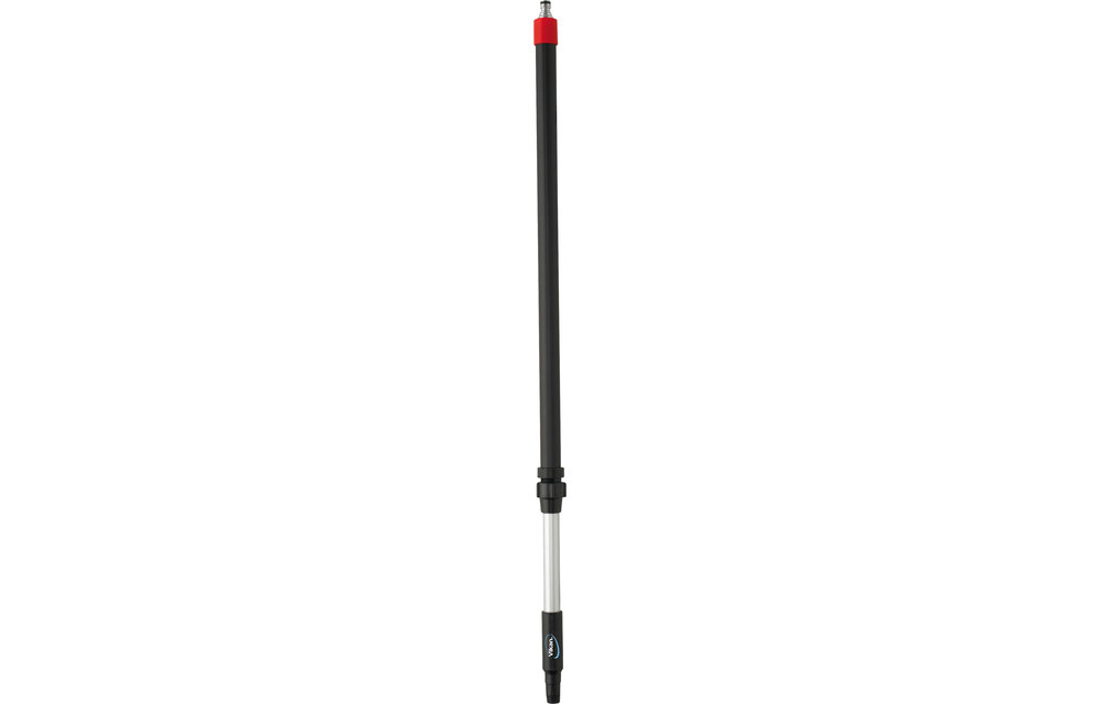 Vikan Teleskopstiel m. Wasserdurchlauf, Klick, Alu (C), 1060 - 1600 mm, Ø32 mm, Schwarz