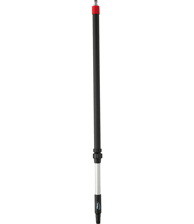 Vikan Manico telescopico, alluminio, con passaggio acqua, attacco rapido (C), 1060 - 1600 mm, Ø32 mm, Nero