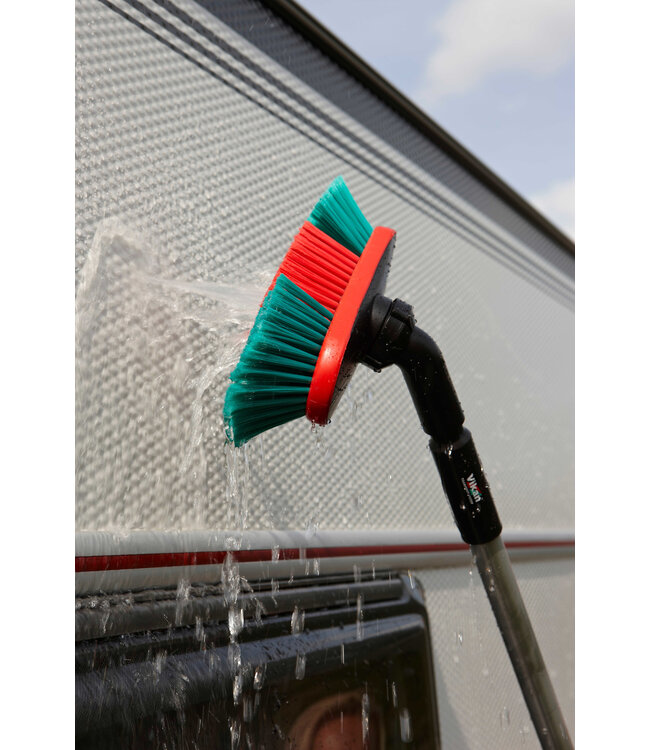 Vikan Teleskopstiel mit Wasserdurchlauf, Aluminium, 1080 - 1600 mm, Ø32 mm, Schwarz