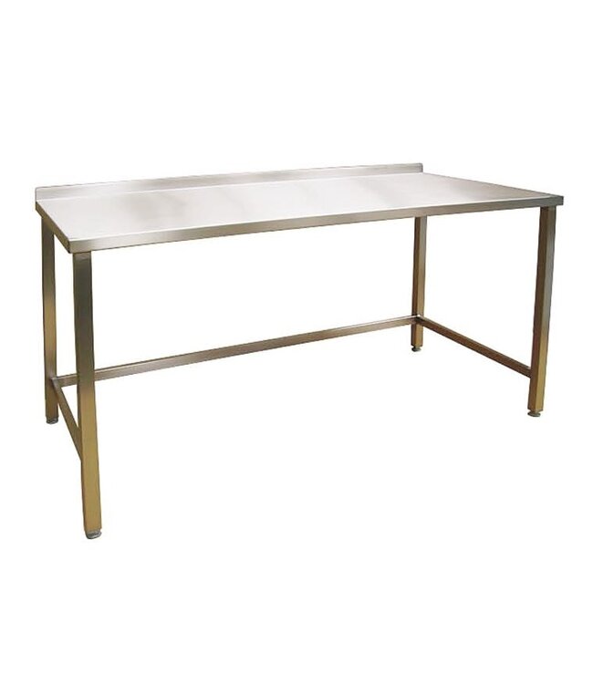 Table de travail avec entretoise en U en acier inoxydable