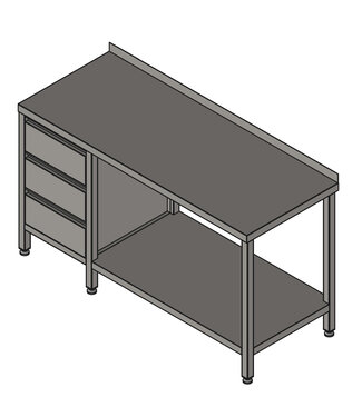 EDYSTAR Tisch mit Schubladenstock