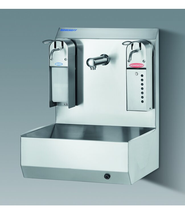 Handwaschbecken Sensorbedienung Front aus Edelstahl