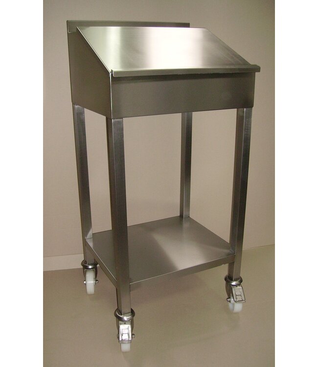 Stehpult mit Ablageboden aus Edelstahl