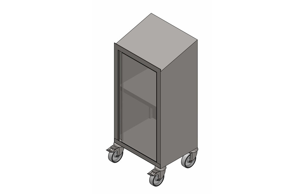 Stehschrank aus Edelstahl