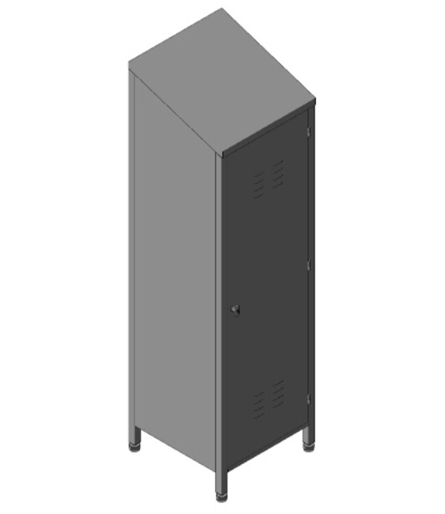 Ablage- und Besenschrank aus Edelstahl