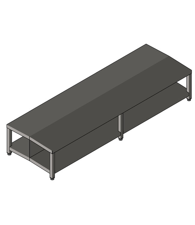 Überschwenkbank 1-Etage aus Edelstahl