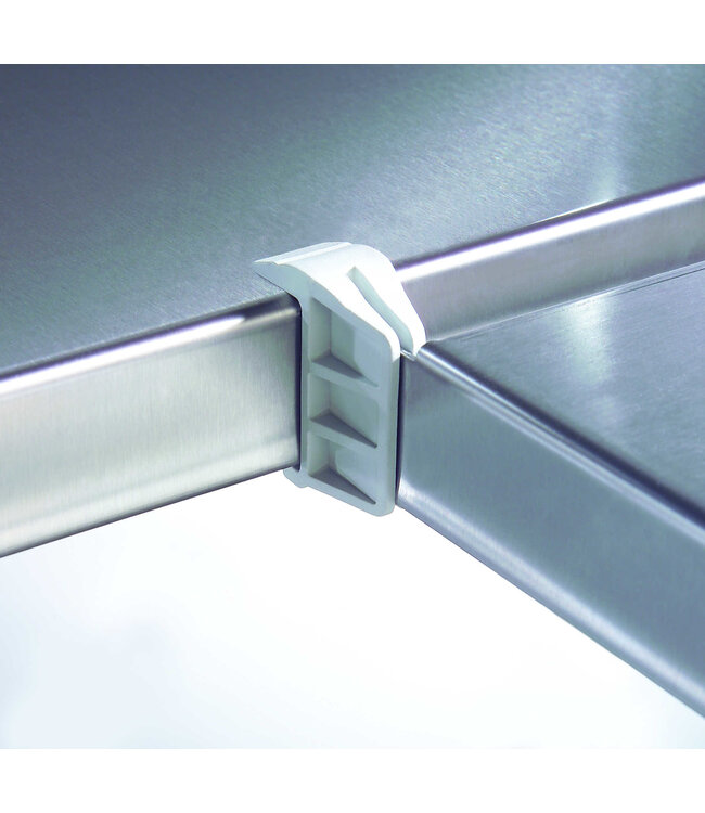 Modul-Regalsystem aus Edelstahl