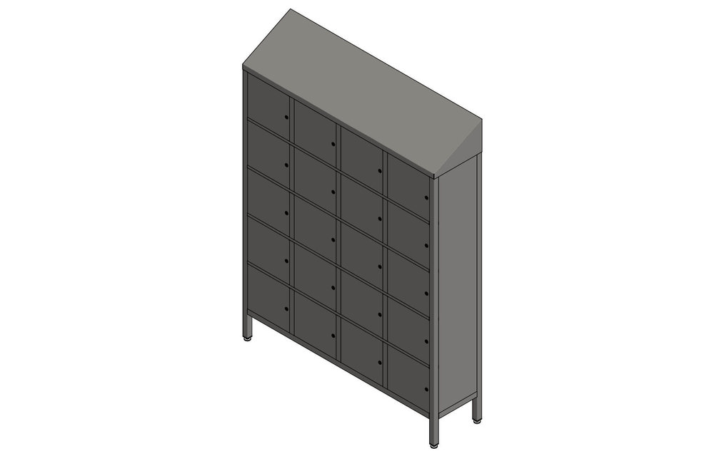 Fächerschrank - Schliessfachschrank aus Edelstahl