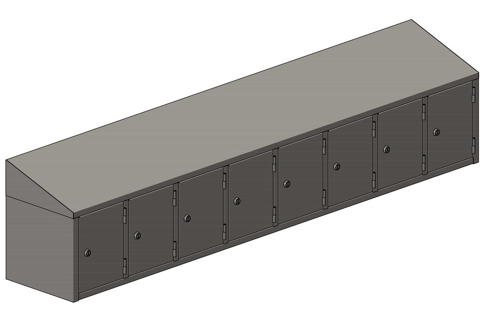 Schliessfachschrank aus Edelstahl