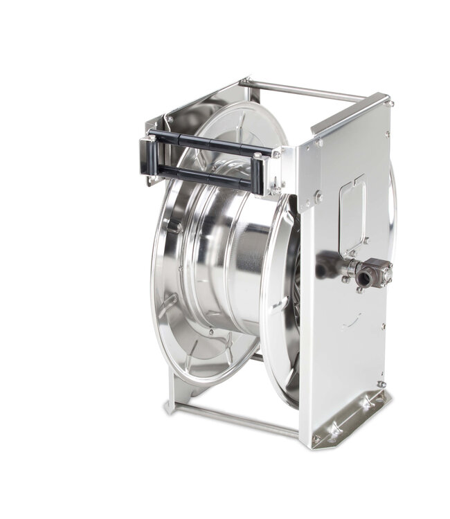 automatischer Schlauchaufroller aus Chromstahl 1/2" - 35 bis 37 m